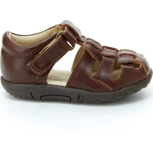 Stride Rite Boys Harper Brown Toddler Leather Sandals - ShoeKid.ca