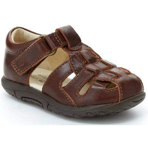 Stride Rite Boys Harper Brown Toddler Leather Sandals - ShoeKid.ca