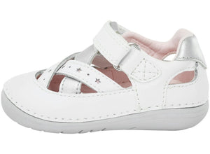 Stride Rite Kiki White Girls Baby Leather Sandals - ShoeKid.ca