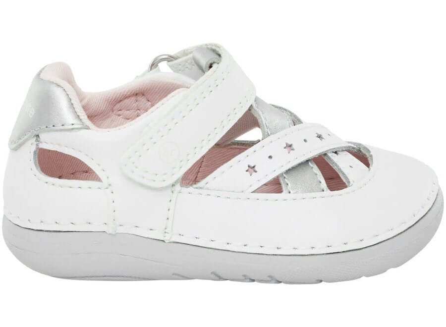 Stride Rite Kiki White Girls Baby Leather Sandals - ShoeKid.ca