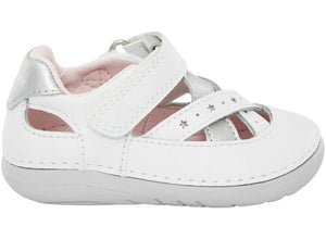 Stride Rite Kiki White Girls Baby Leather Sandals - ShoeKid.ca