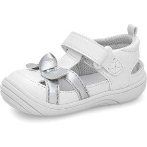 Stride Rite Mila White Girls Baby Sandals (Machine Washable) - ShoeKid.ca
