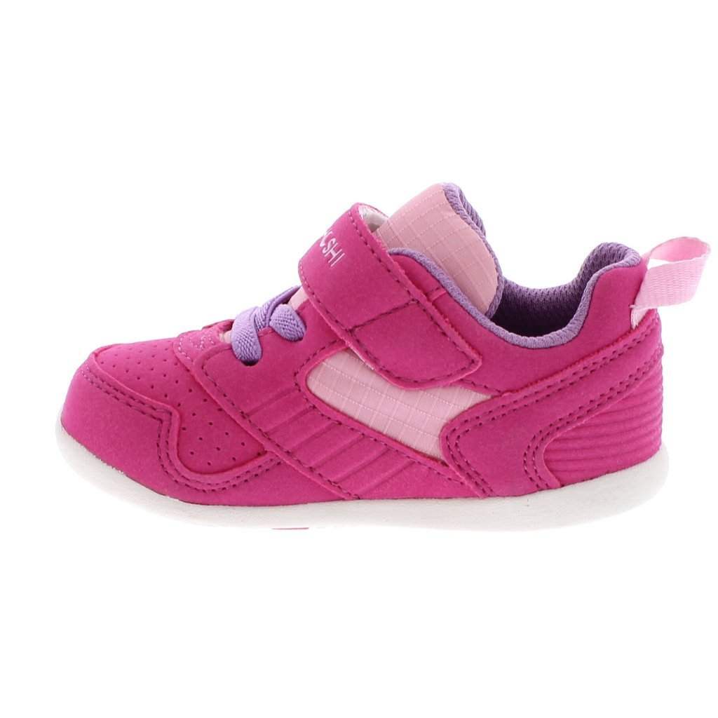 Tsukihoshi Baby Racer Fuchsia Pink Running Shoes Machine Washable ShoeKid
