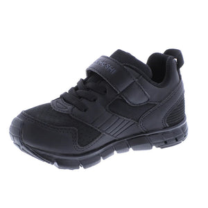 Tsukihoshi Charge Boys Black Running Uniform Shoes (Machine Washable) - ShoeKid.ca