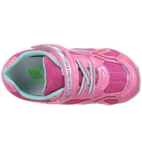 Tsukihoshi GLITZ Hot Pink Mint Girls Running Shoes (Machine Washable) - ShoeKid.ca
