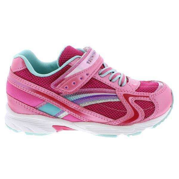 Tsukihoshi GLITZ Hot Pink Mint Girls Running Shoes (Machine Washable) - ShoeKid.ca