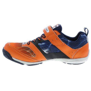 Tsukihoshi Mako Boys Running Shoes Orange Navy (Machine Washable) - ShoeKid.ca