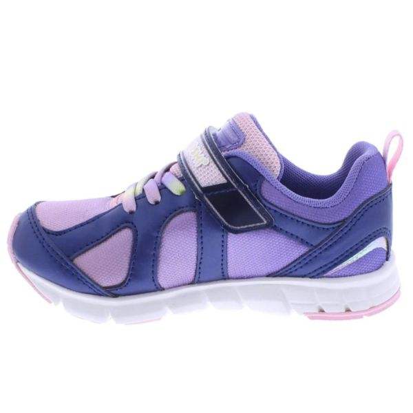 Tsukihoshi Rainbow Navy Girls Running Shoes (Machine Washable) - ShoeKid.ca