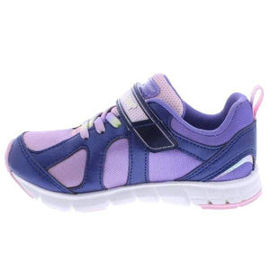 Tsukihoshi Rainbow Navy Girls Running Shoes (Machine Washable) - ShoeKid.ca