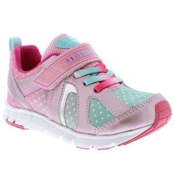 Tsukihoshi Rainbow Rose Mint Girls Running Shoes (Machine Washable