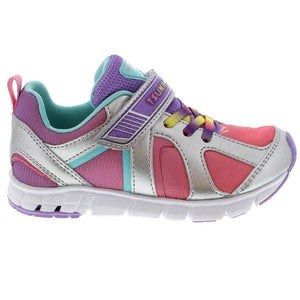 Tsukihoshi Rainbow Silver Lavender Girls Runners (Machine Washable) - ShoeKid.ca