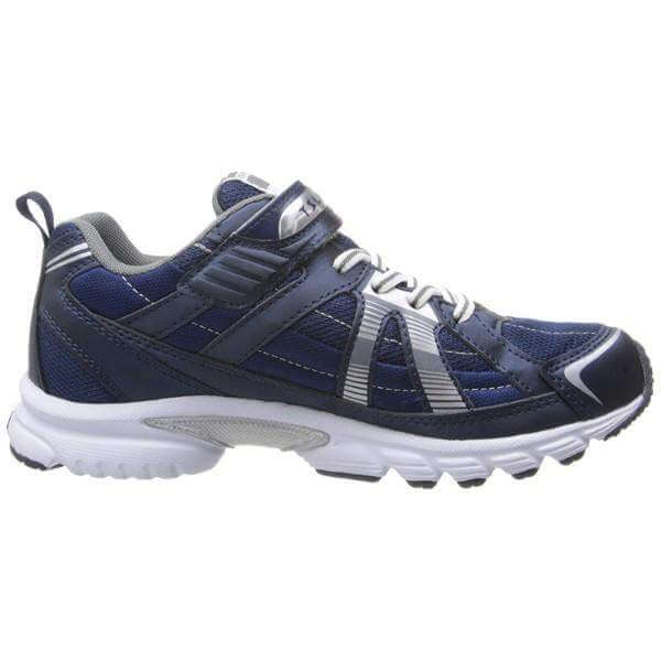 Tsukihoshi Storm Navy Silver Boys Running Shoes (Machine Washable) - ShoeKid.ca