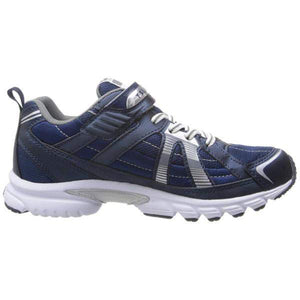 Tsukihoshi Storm Navy Silver Boys Running Shoes (Machine Washable) - ShoeKid.ca