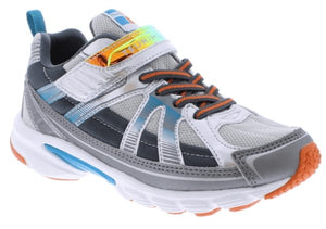 Tsukihoshi Storm Silver Gray Boys Running Shoes (Machine Washable) - ShoeKid.ca