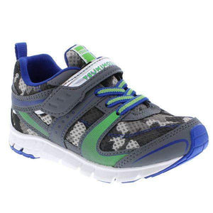 Tsukihoshi Velocity Gray Camo Boys Running Shoes (Machine Washable) - ShoeKid.ca