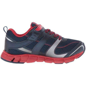 Tsukihoshi Velocity Navy Red Boys Running Shoes (Machine Washable) - ShoeKid.ca